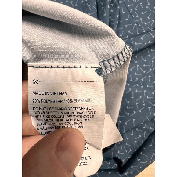 Callaway Opti-Dri Golf Polo Shirt Mens XL Teal All Over Print Golf Clubs - Picture 6 of 7